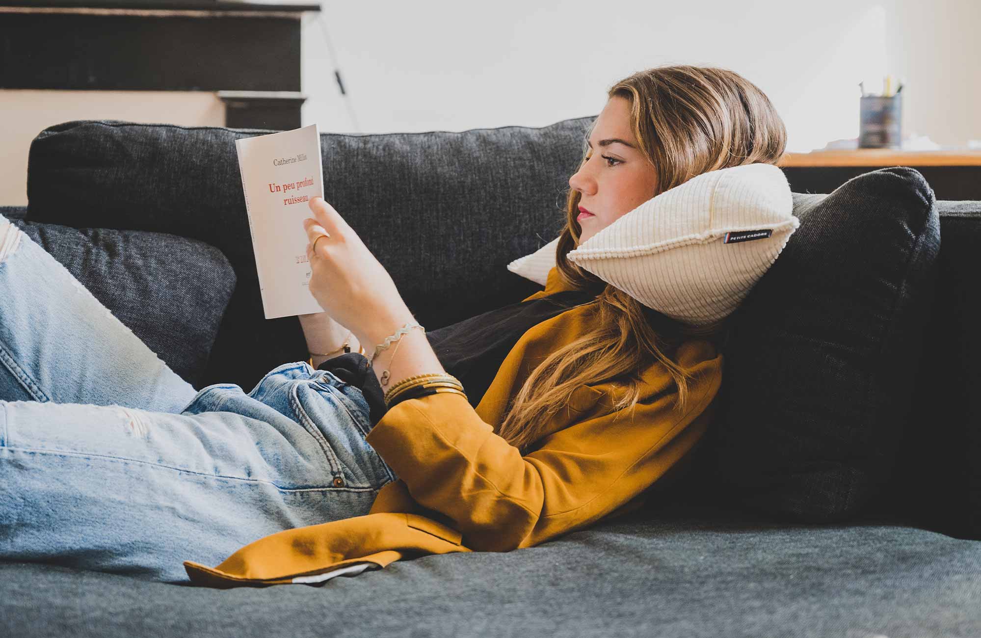 Coussins de lecture fabriqués en france