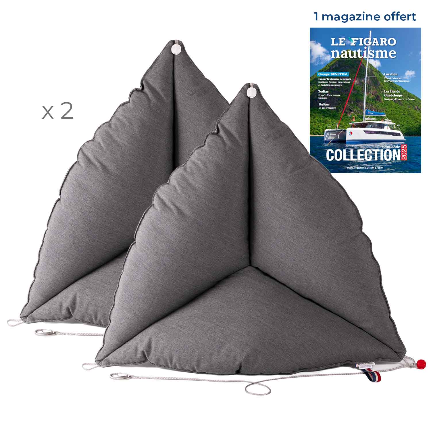 Lot de 2 coussins de bateau · HØMER Pénélope