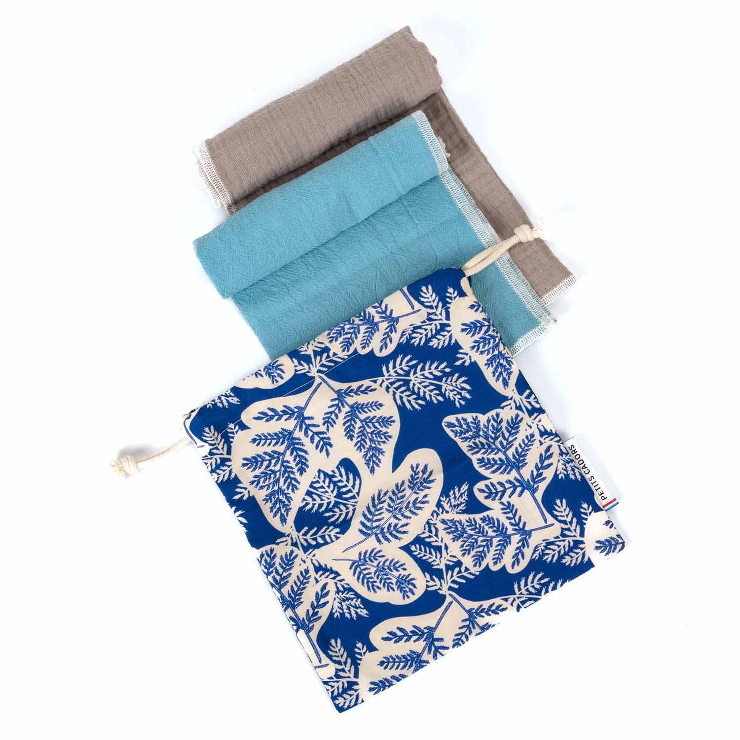 Überraschungs-Lunchpaket · Tasche + Stoffservietten + Etiketten