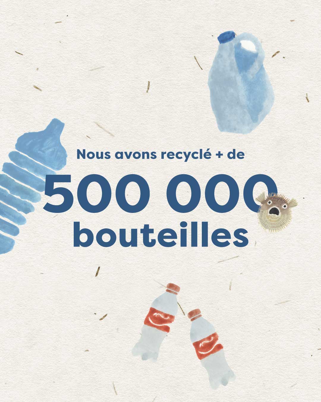 Nous avons recyclé 500000 bouteilles en plastique pour fabriquer nos coussins !