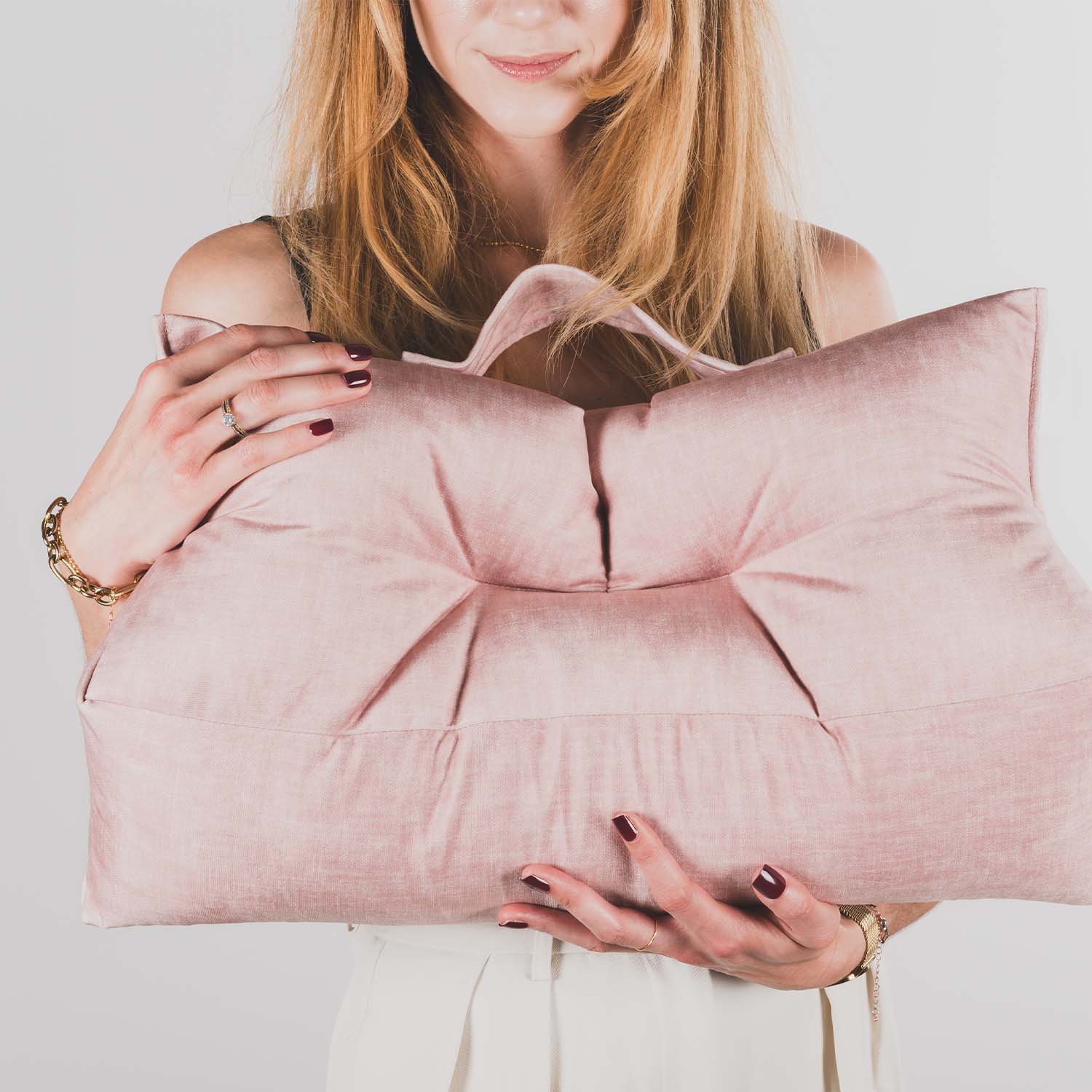 Coussin lombaire · LEANDRO Rose poudré