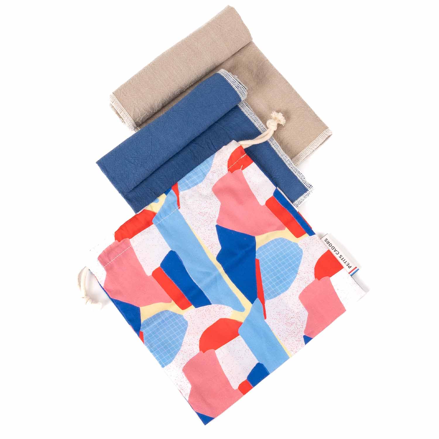 Überraschungs-Lunchpaket · Tasche + Stoffservietten + Etiketten