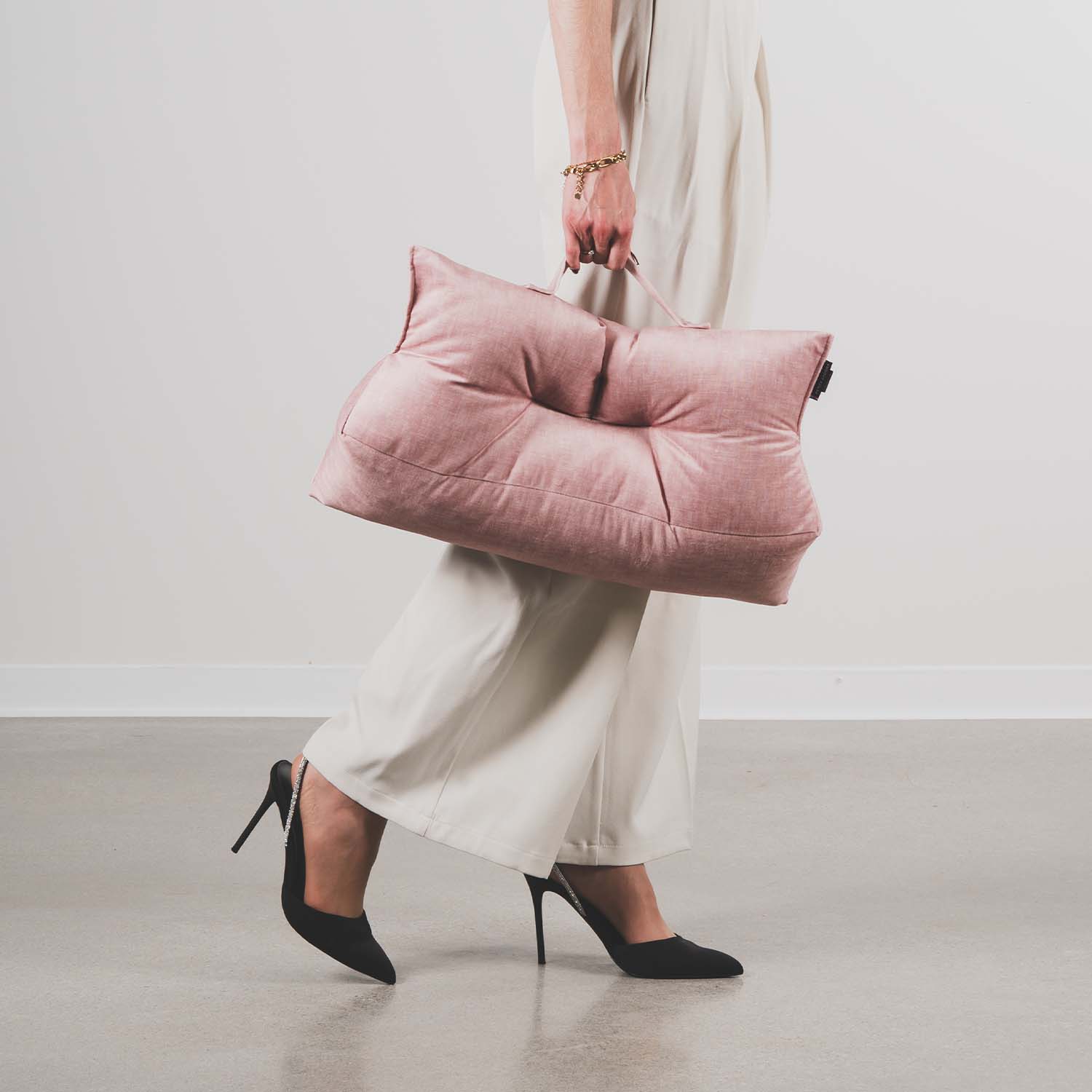 Coussin lombaire · LEANDRO Rose poudré